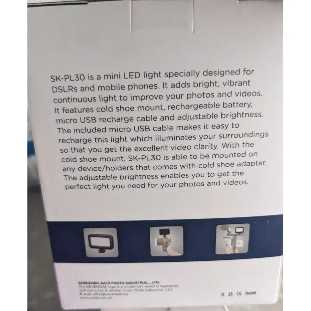 SevenOak LED Video Light SK-PL30